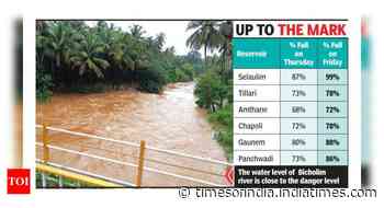 Rivers overflow, reservoirs reach full capacity as heavy showers lash Goa - Times of India