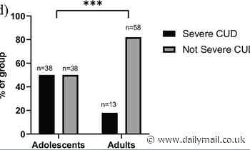 Sixteen and 17-year-olds are three-and-a-half times more likely to get addicted to cannabis - Daily Mail