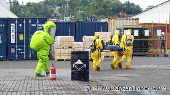 Simulacros realizados en el puerto de Manzanillo, son en beneficio de trabajadores, para saber que hacer en casos de emergencia - Manzanillo News Mx