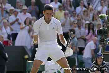 Djokovic moves into 8th Wimbledon final; will face Kyrgios - Virden Empire Advance