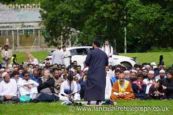 Crowds turn out for Eid prayers in Blackburn park