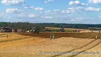 Kreis Helmstedt: In Rottorf am Klei brennt ein Getreidefeld - Braunschweiger Zeitung