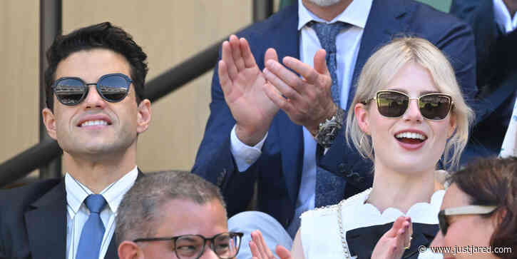 Rami Malek & Girlfriend Lucy Boynton Couple Up for Wimbledon Tennis Match