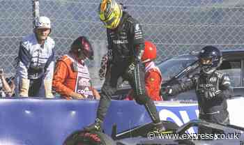 Lewis Hamilton forced to replace 'destroyed' Mercedes car part after Austrian GP crash - Express