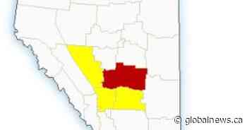 Nickel-sized hail possible in Red Reer County as severe thunderstorm warning issued for region