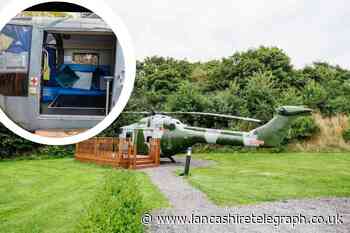 You can stay in a military helicopter at this Lancashire holiday park