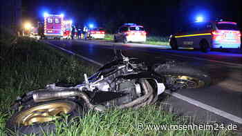 Schwerer Motorradunfall: B304 bei Wasserburg in der Nacht längere Zeit gesperrt