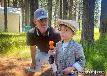 Watch: 7-year-old Michael Dillon interviews Stephen Curry, Charles Barkley at ACC golf tournament