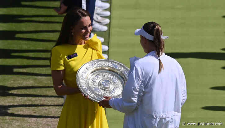 Kate Middleton Attends Women's Final at Wimbledon, Presents Trophy to Kazakhstan's Elena Rybakina