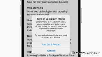 Internet: «Lockdown Mode»: Mehr Schutz für Apple-Geräte - STERN.de