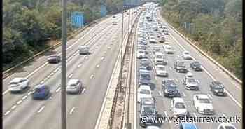 Live M25 traffic updates as overturned car at Godstone causes lane closures - Surrey Live