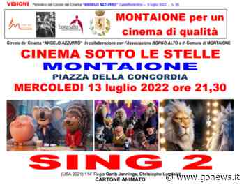 Cinema sotto le stelle a Montaione, proiezione per i giovani con 'Sing 2' - gonews