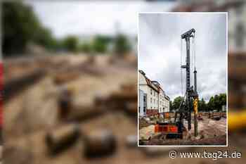 26 Meter hoher Riesenbohrer löchert in Chemnitz: Was wird hier entstehen? - TAG24