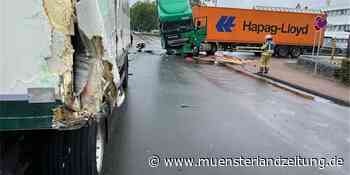 Unfall: Lkw stoßen in Borken zusammen – einer der Fahrer schwer verletzt - Münsterland Zeitung