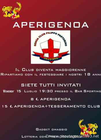Venerdì 15 luglio il Genoa Club Filippo Pastorino festeggia 18 anni - PianetaGenoa1893 - Pianetagenoa1893.net