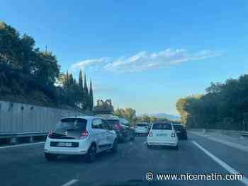 Un accident provoque un bouchon important sur l’A8 au niveau d’Antibes