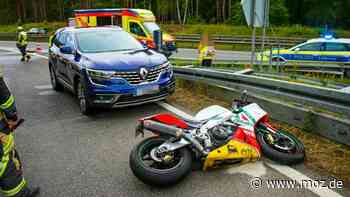 Unfall bei Hennigsdorf: Motorrad fliegt aus der Kurve - Märkische Onlinezeitung