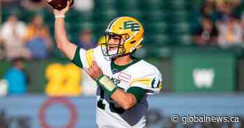 Edmonton Elks to start Cornelius as QB on Thursday in Montreal - Global News