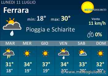 Meteo Ferrara: Previsioni fino a Mercoledi 13 Luglio - MeteoGiuliacci