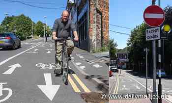 Stoke-on-Trent council slammed after shutting road for month to build 20ft cycle lane - Daily Mail
