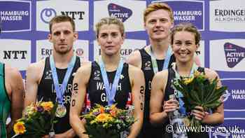 World Triathlon Championship Series: GB win mixed relay gold in Hamburg
