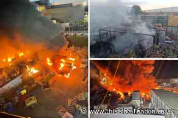 Hue Edmonton industrial estate fire causes destruction