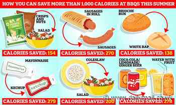 Planning a BBQ this heatwave? MailOnline's clever guide to save you 1,000 calories