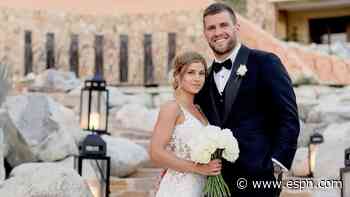 Steelers star T.J. Watt and soccer player Dani Rhodes were married over the weekend