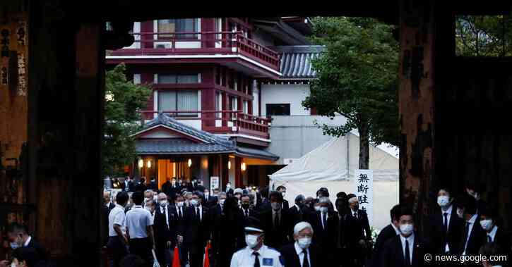Mourners throng Abe's wake as his party secures sombre Japan election win - Reuters