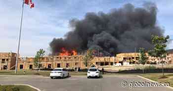 Hamilton fire crews battling large blaze on Rymal Road and Upper Red Hill