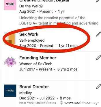 Netizens applaud woman who adds sex work as experience on LinkedIn - Social News XYZ