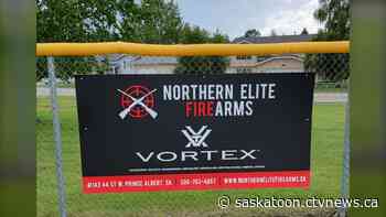 Sask. gun store owner perplexed after sign is pulled from ballpark