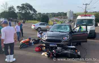 Motociclista e caroneira ficam feridos após colisão com automóvel em Faxinal dos Guedes - oestemais.com.br