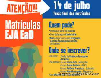 Matrículas da EJA EaD encerram nesta quinta-feira em Juazeiro - Carlos Britto