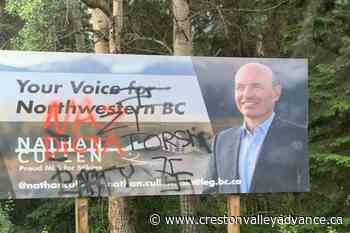 Minister Cullen’s signboard in northwest B.C. riding defaced with hate graffiti - Creston Valley Advance