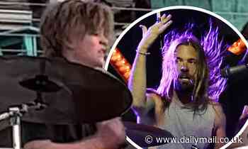Taylor Hawkins' son Oliver Shane Hawkins pays tribute to late father by drumming to Foo Fighters hit - Daily Mail