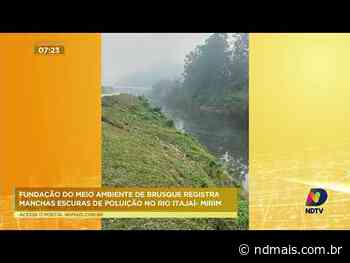Fundação do Meio Ambiente de Brusque registra manchas escuras de poluição no Rio Itajaí- Mirim - ND Mais