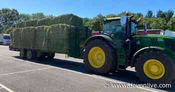 Tractor driver stopped in Exeter after securing huge load with just one strap - Devon Live