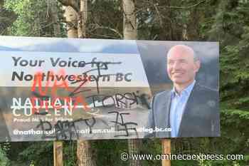 Minister Cullen’s signboard in northwest B.C. riding defaced with hate graffiti - Omineca Express