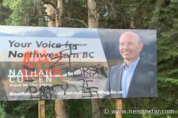 Minister Cullen’s signboard in northwest B.C. riding defaced with hate graffiti - Nelson Star