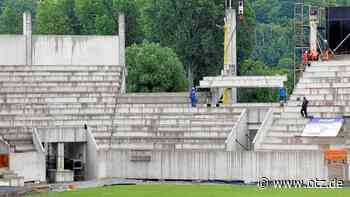 Schlagzahl im Ernst-Abbe-Sportfeld in Jena erhöht: Neue Tribüne nimmt Gestalt an - Ostthüringer Zeitung