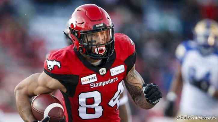 Stampeders receiver Begelton equally adept to catching fish as he is footballs