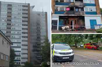 Watford flats still out of bounds after fire in tower block
