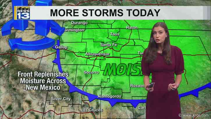 More widespread afternoon and evening storms roll into NM