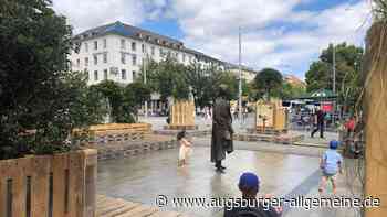 Augsburg: Kein Vandalismus: Was hinter dem Schaden am Manzù-Brunnen steckt | Augsburger Allgemeine - Augsburger Allgemeine