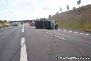 Reifenplatzer auf A73 - Coburg: Wohnmobil kippt um - Neue Presse Coburg