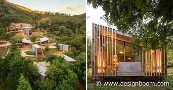 summary architecture scatters tiny hotel cabins over idyllic paradinha - Designboom