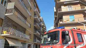 Pericolo calcinacci, Vigili del fuoco in via Mario Pagano - Termoli Online