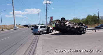 Se registra choque con volcamiento al norponiente de Hermosillo; no hay personas lesionadas - Proyecto Puente