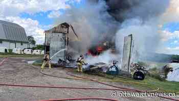 Storage garage collapses in rural south Ottawa fire - CTV News Ottawa